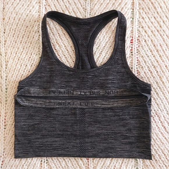 LULULEMON Swiftly Tech Speed Racerback Tank Top - Black White Stripe - Picture 3 of 9